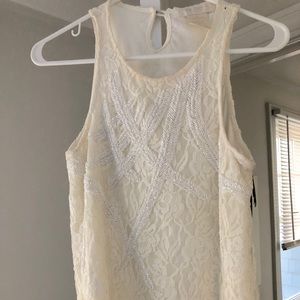 White Beaded MM Couture Top